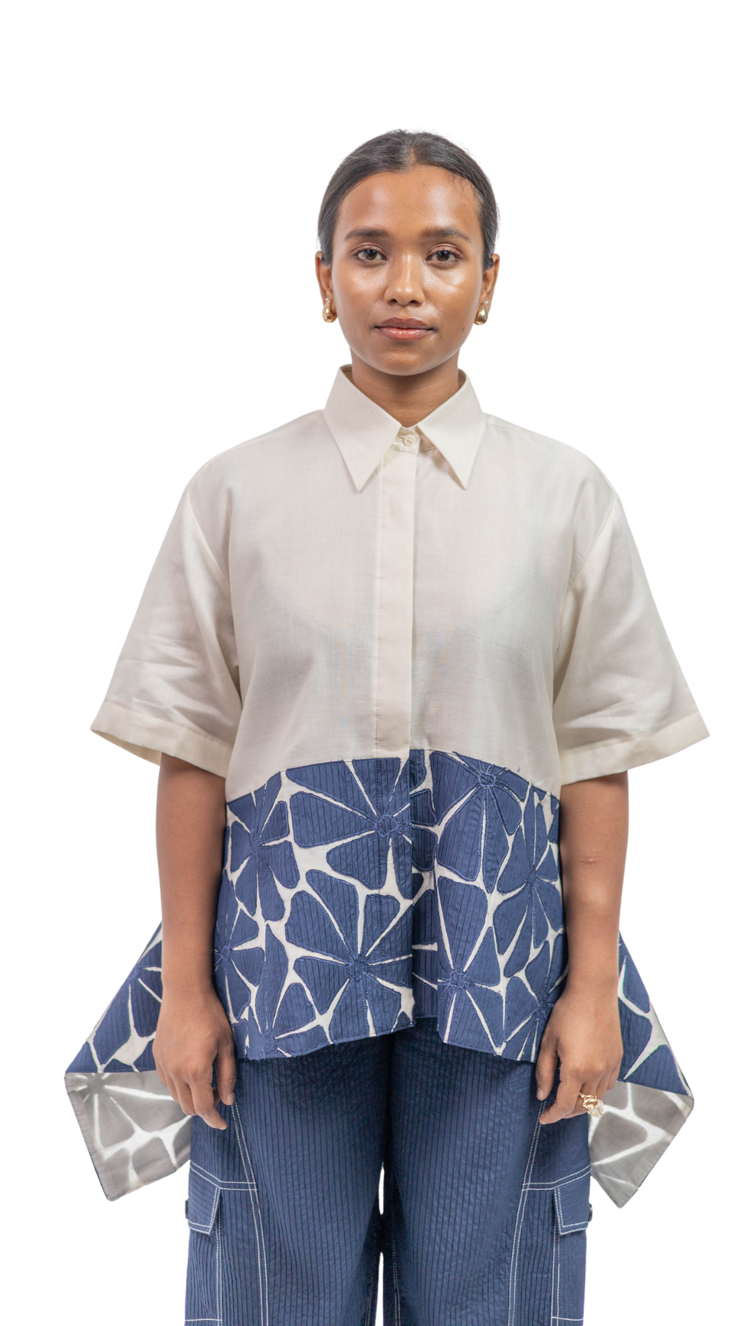 ABSTRACT SHIRT WITH STRUCTURED PANTS