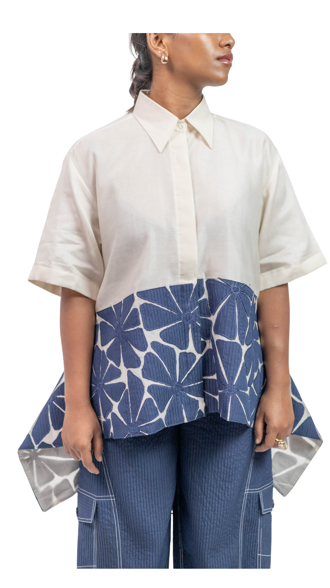 ABSTRACT SHIRT WITH STRUCTURED PANTS