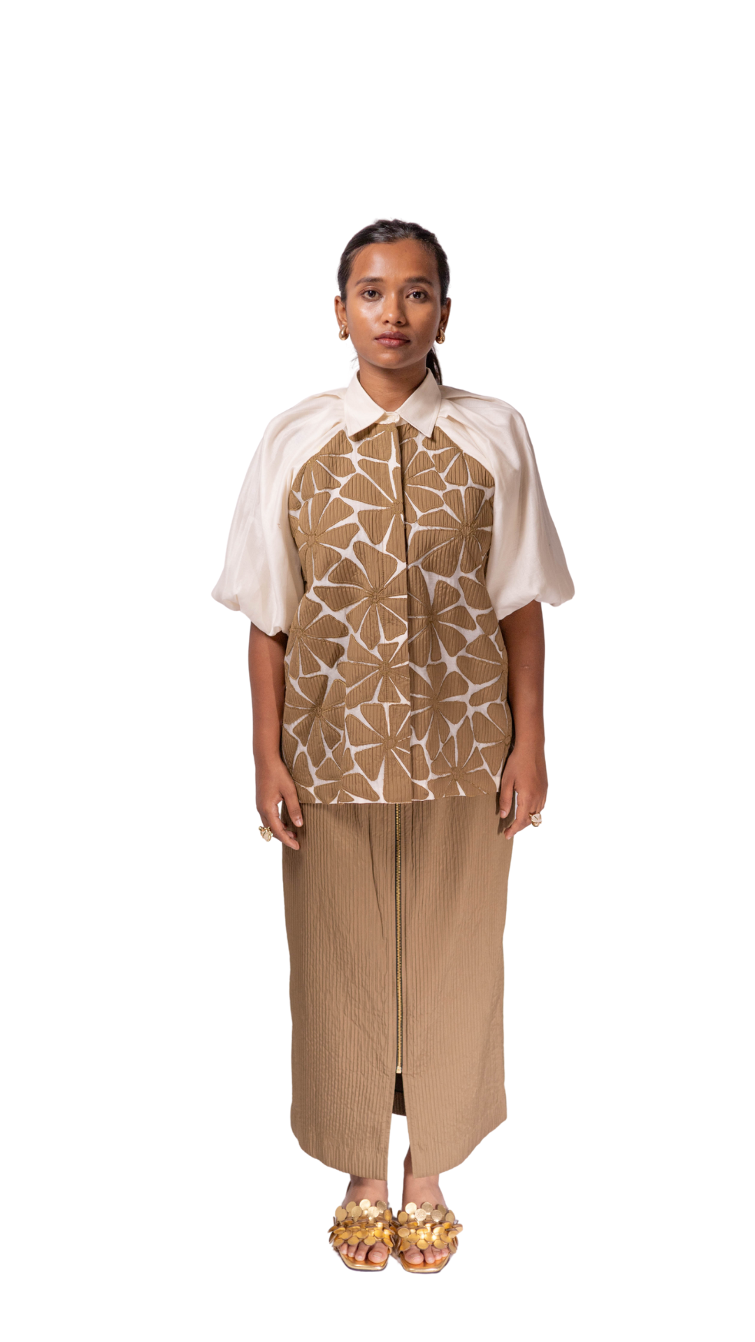 AURORA BLOOM SHIRT WITH SKIRT