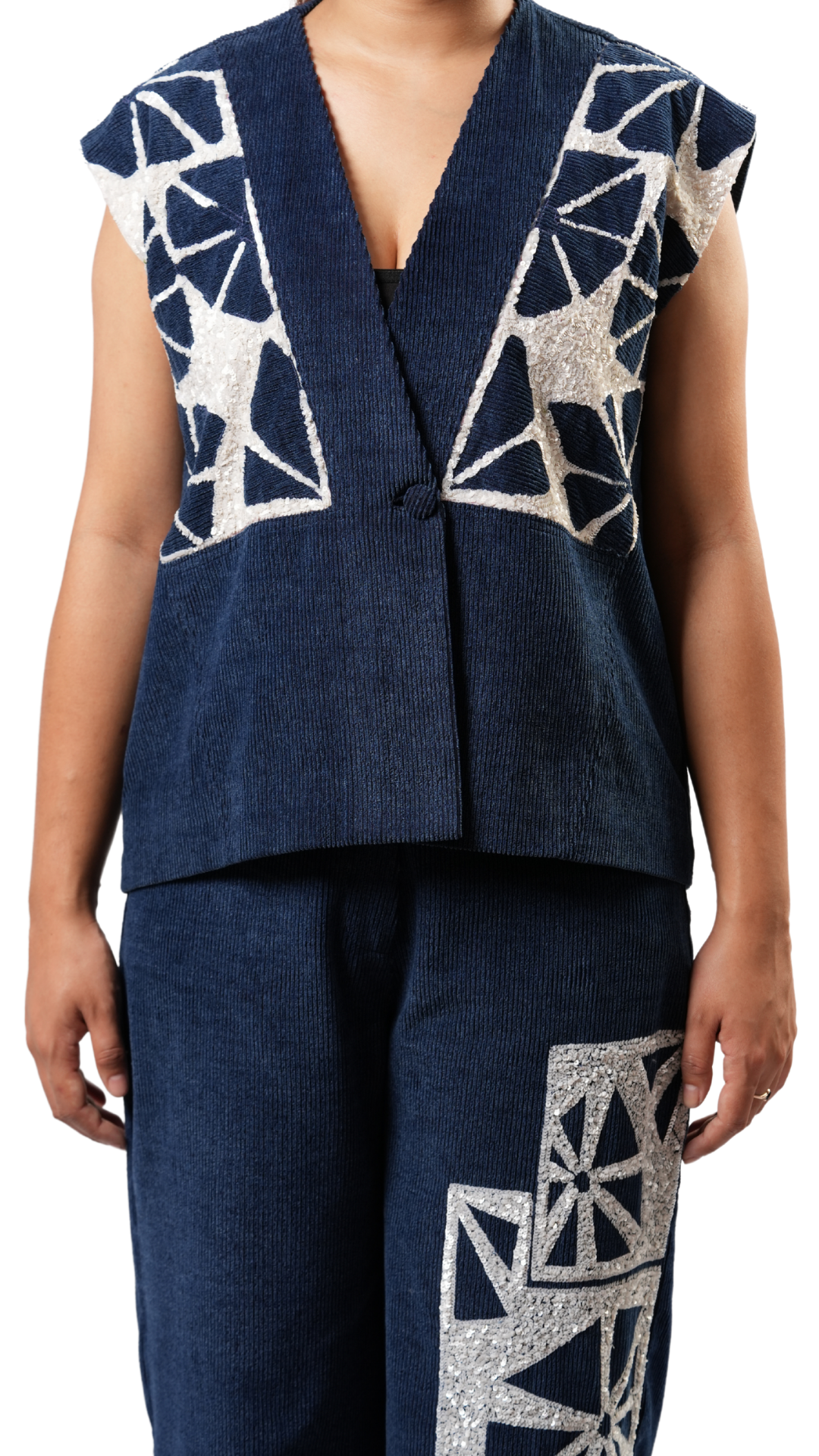 DENIM CHARGE TOP WITH DENIM CHARGE TROUSER