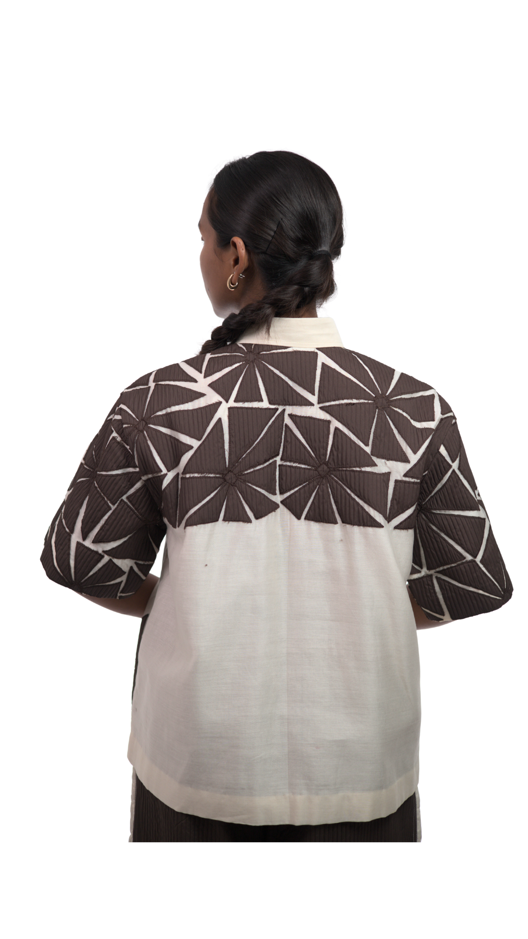 STRUCTURED FLORA SHIRT WITH PANELLED PANTS