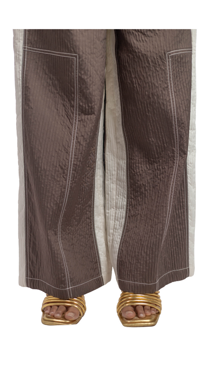 STRUCTURED FLORA SHIRT  WITH PANELLED PANTS