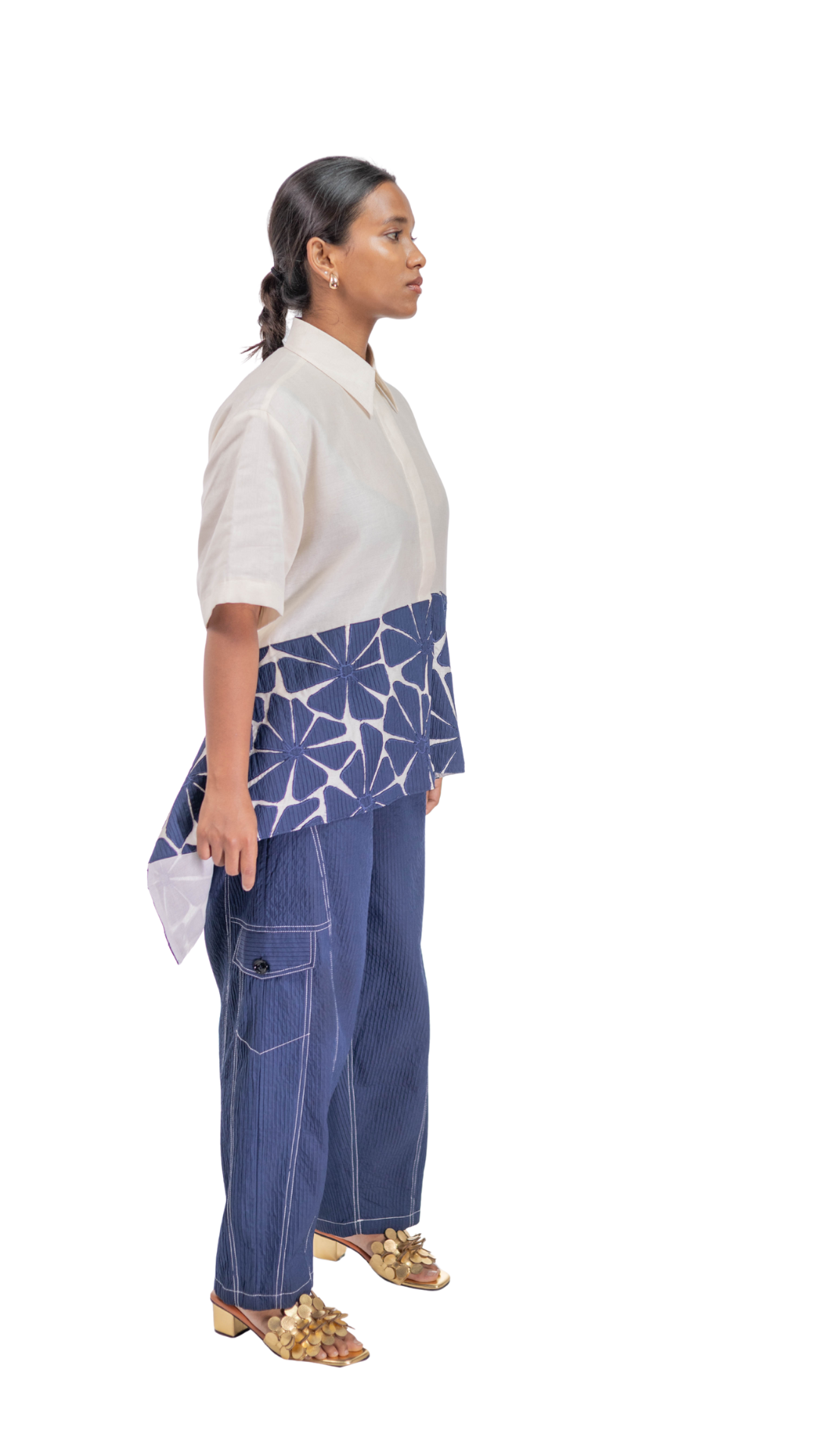 ABSTRACT SHIRT WITH  STRUCTURED PANTS